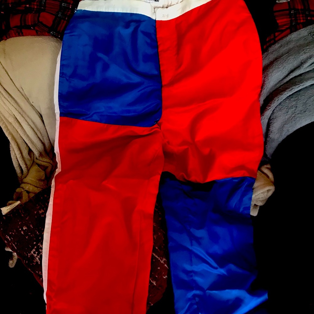 Fashion Nova Red and Blue Track pants